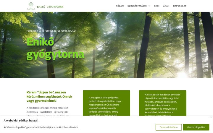 Screenshot di enikogyogytorna.hu