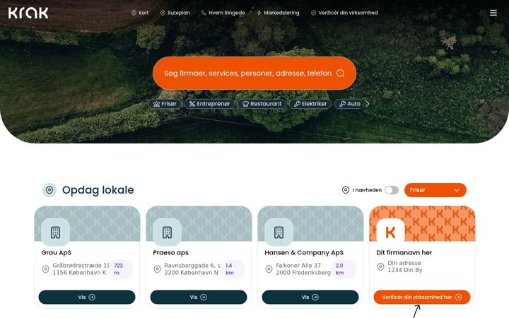 Screenshot of eniro.dk