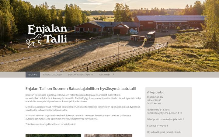 Screenshot of enjalantalli.fi