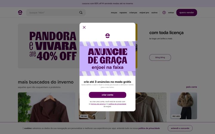 Screenshot ta' enjoei.com.br