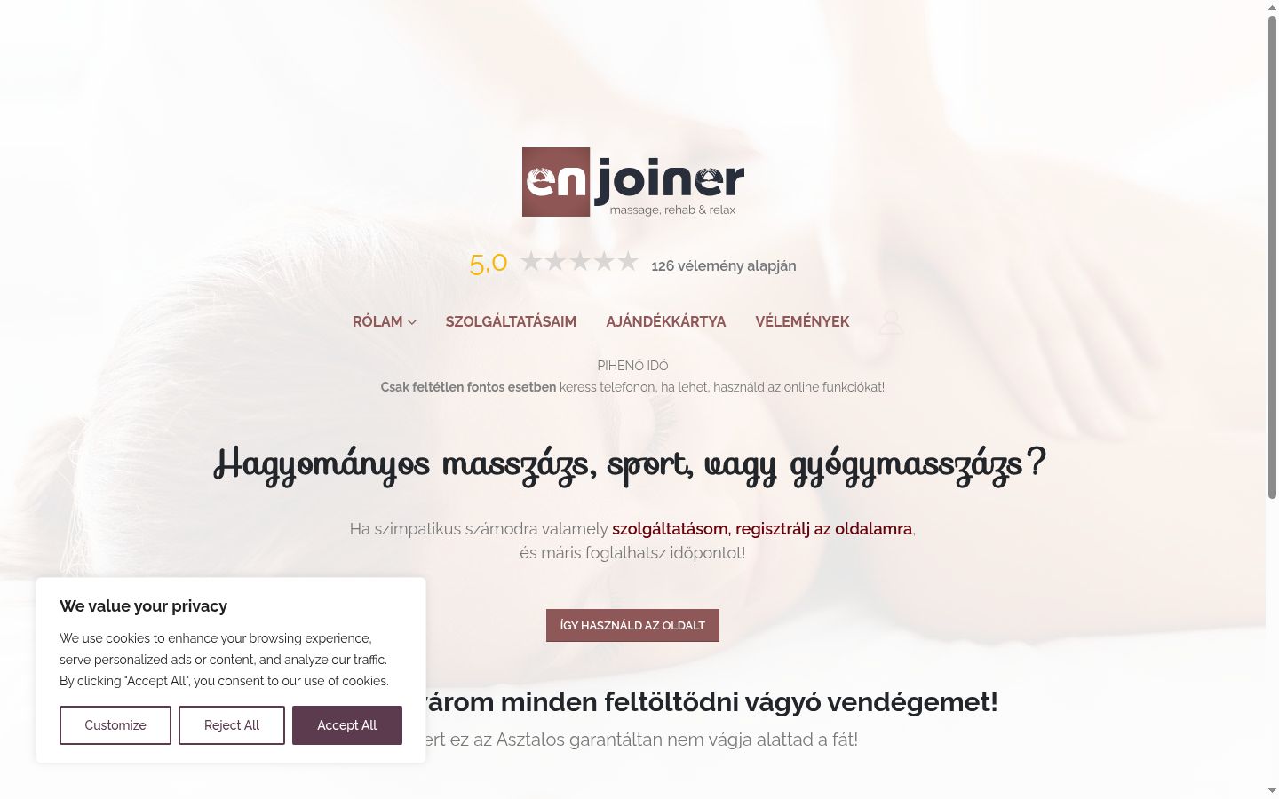 Screenshot tal-banner tal-kunsens muri qabel kwalunkwe interazzjoni