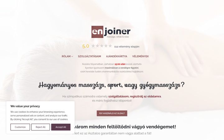 Screenshot di enjoiner.hu