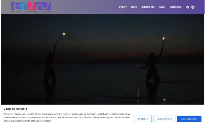 Ekrano kopija enjoy-agency.de