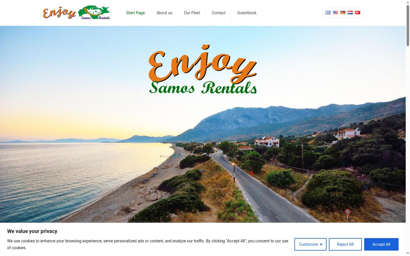 Screenshot of the consent banner shown before any interaction