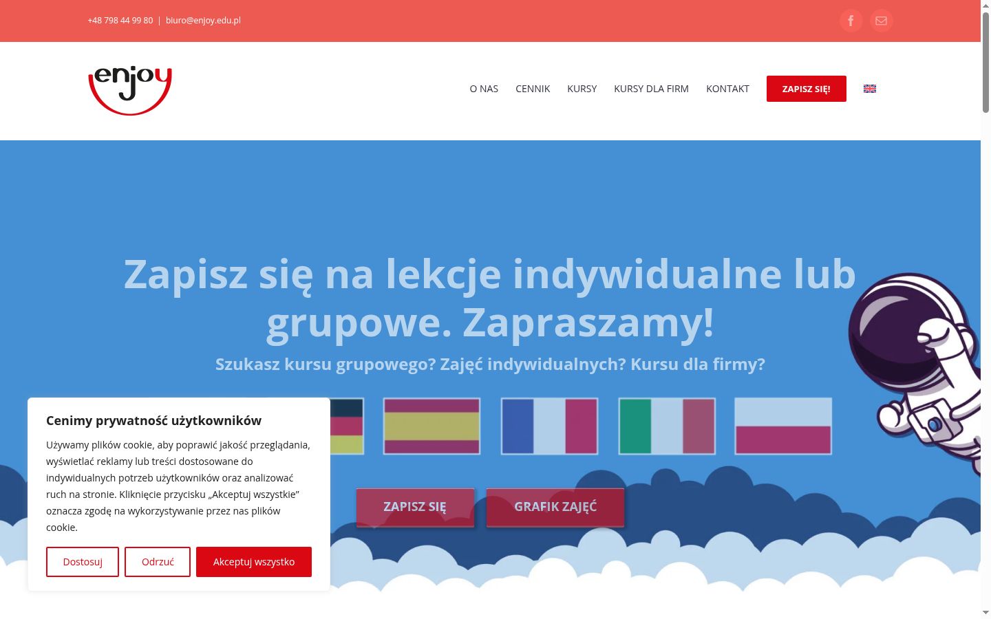 Snímek obrazovky baneru souhlasu zobrazeného před jakoukoli interakcí