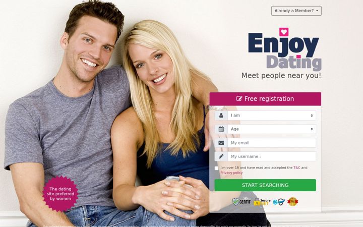 Screenshot of enjoydating.net