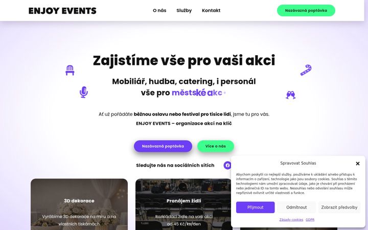 Screenshot of enjoyevents.cz
