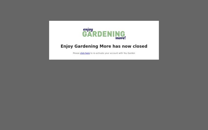Kuvakaappaus sivustosta enjoygardeningmore.co.uk