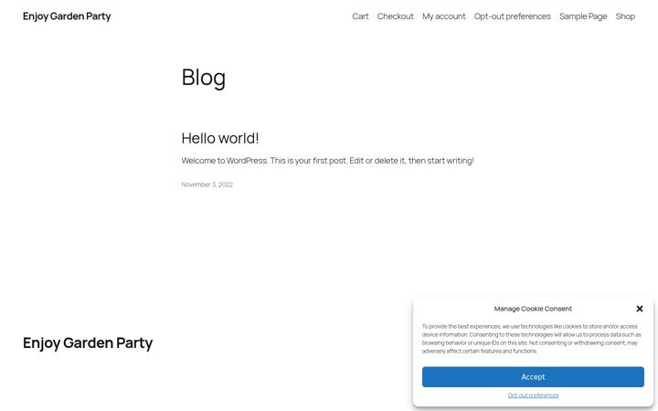 Screenshot of enjoygardenparty.com