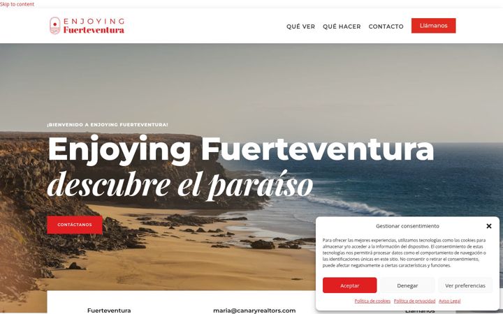 Екранна снимка на enjoyingfuerteventura.com.es