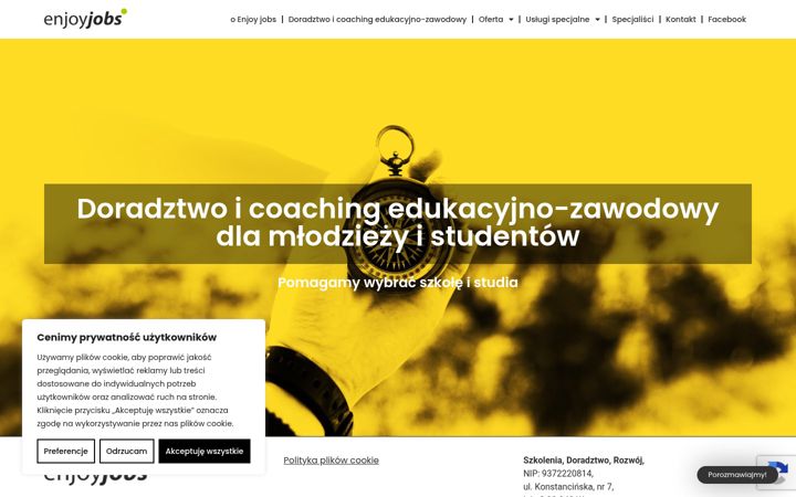 Snímek obrazovky enjoyjobs.pl