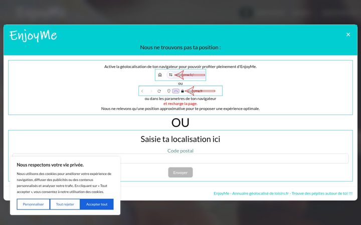 Screenshot of enjoyme.fr