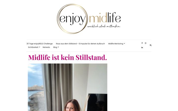 Zrzut ekranu enjoymidlife.de
