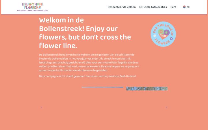 Captură de ecran a enjoyourflowers.nl