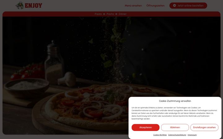 Zrzut ekranu enjoypizza-essen.de