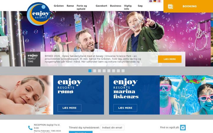 Екранна снимка на enjoyresorts.dk