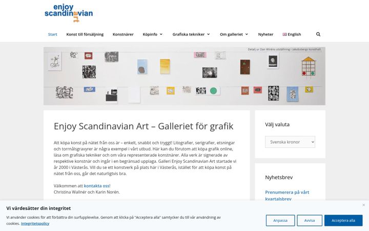 Screenshot of enjoyscandinavianart.com
