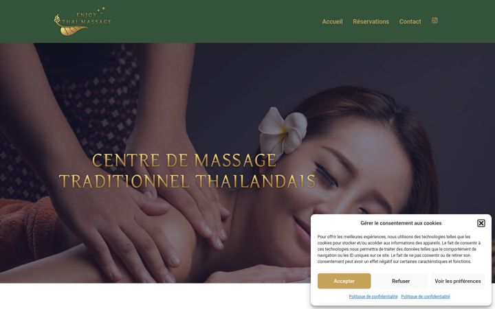 Screenshot of enjoythaimassage.ch