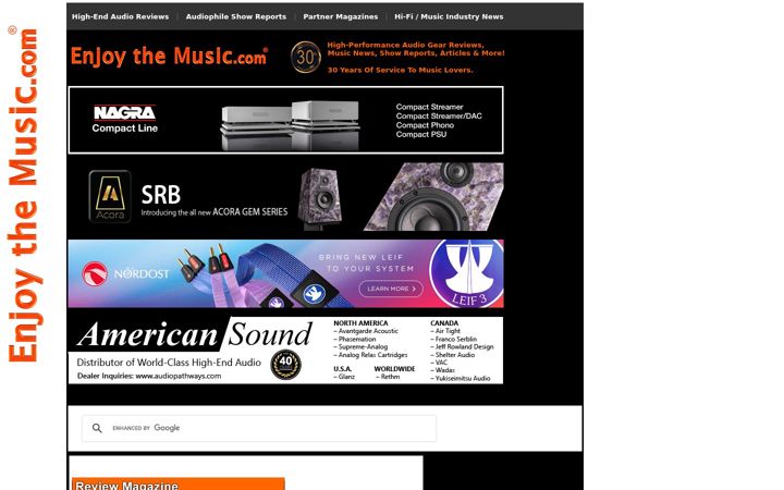 Kuvakaappaus sivustosta enjoythemusic.com