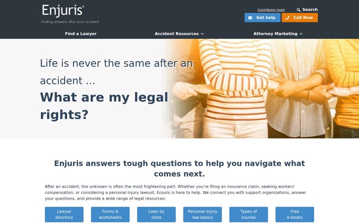 Screenshot of enjuris.com