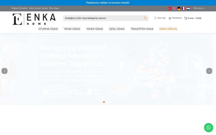 Screenshot of enkahome.com