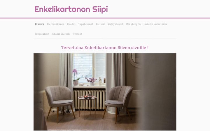 Screenshot of enkelikartanonsiipi.fi