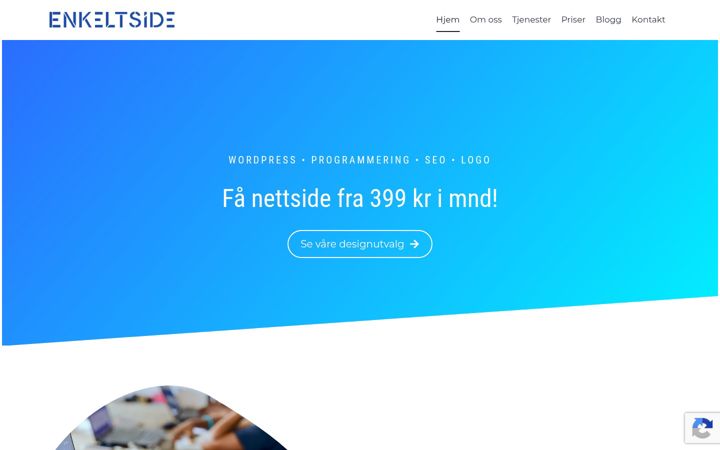 Ekrānuzņēmums no enkeltside.no