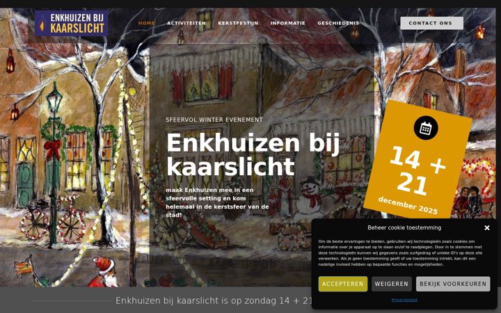 Captură de ecran a enkhuizenbijkaarslicht.nl
