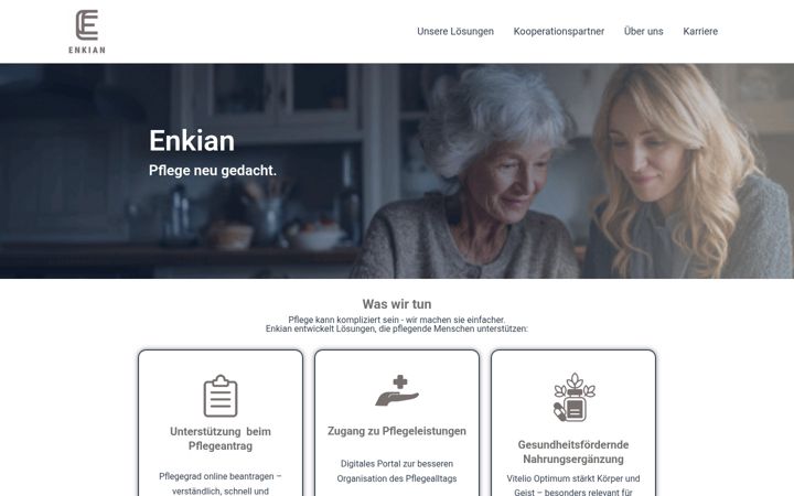 Screenshot of enkian-solutions.de