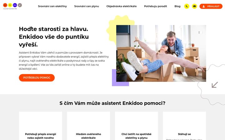 Captura de ecrã de enkidoo.cz