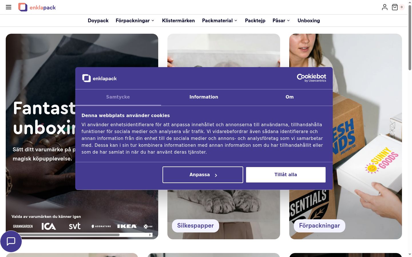 Zrzut ekranu banera zgody wyświetlanego przed jakąkolwiek interakcją