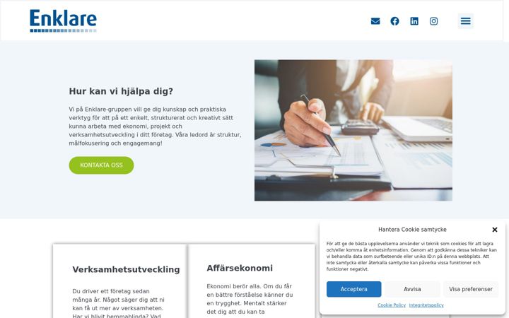 Skærmbillede af enklare-gruppen.se