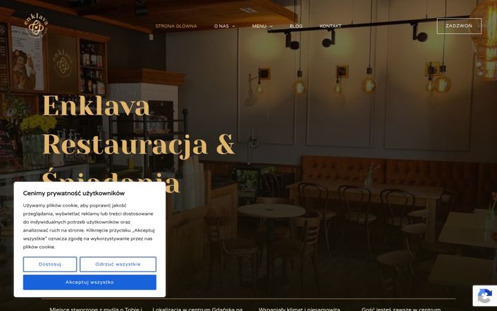 Snímek obrazovky enklavarestauracja.pl