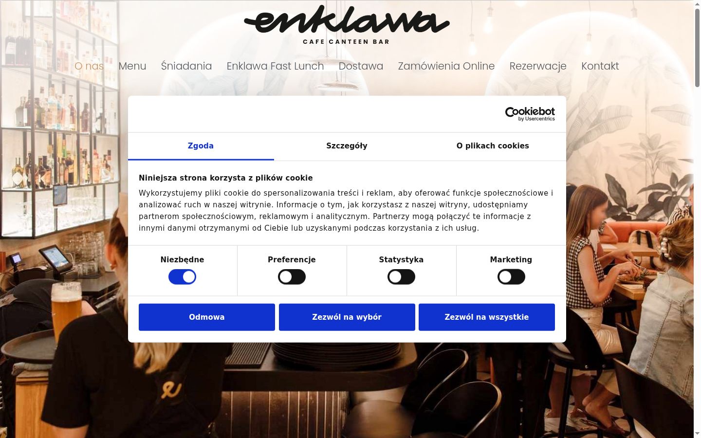 Képernyőkép a bármilyen interakció előtt megjelenő hozzájárulási bannerről