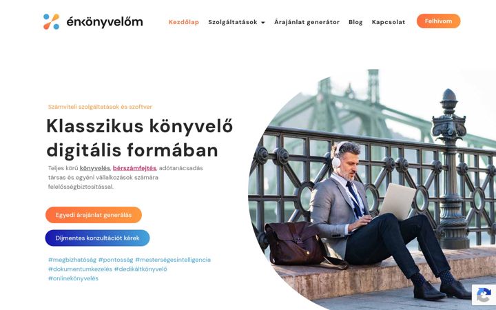 Screenshot di enkonyvelom.hu