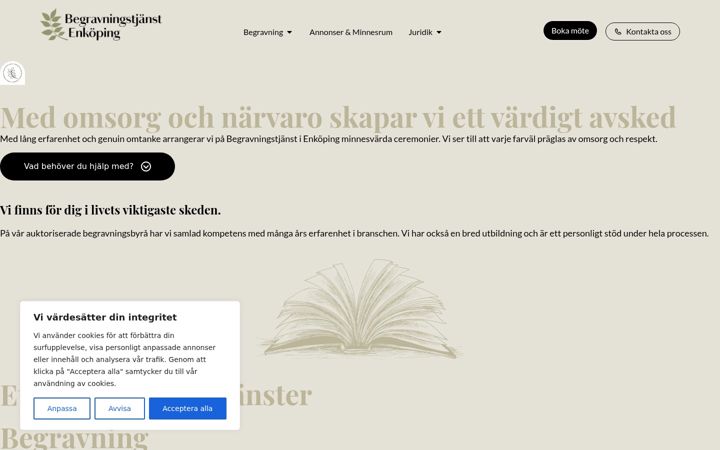 Screenshot of enkopingbegravning.se
