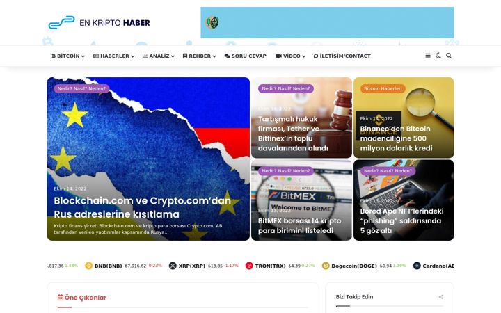 Screenshot of enkriptohaber.com