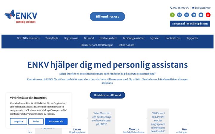 Skærmbillede af enkv.se