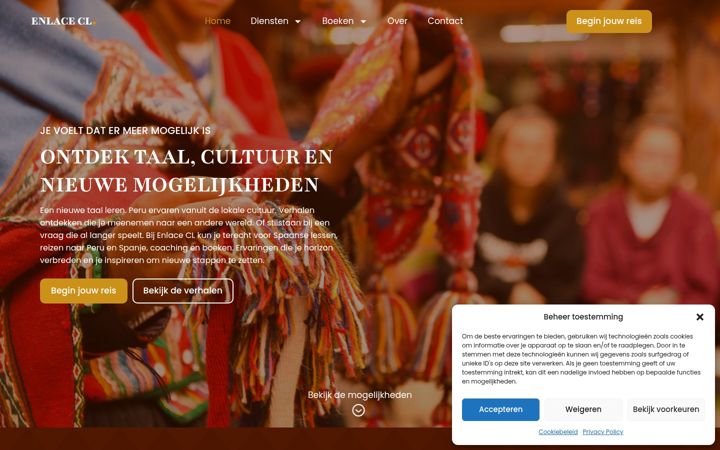 Captură de ecran a enlacecreatiefleiderschap.nl