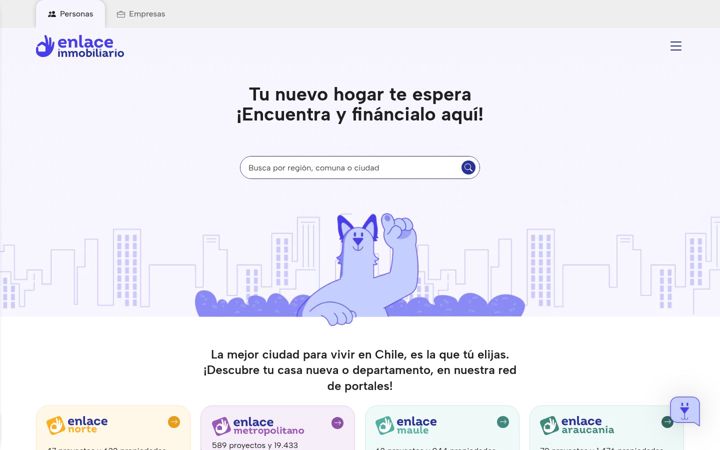 Screenshot of enlaceinmobiliario.cl