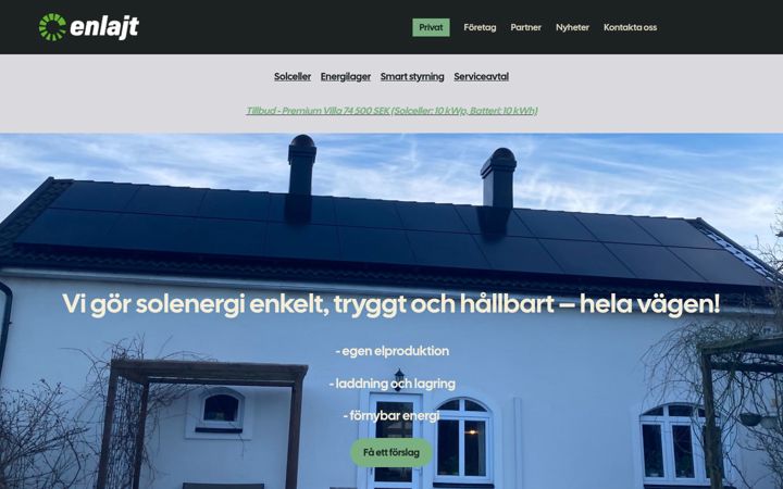 Screenshot of enlajt.se