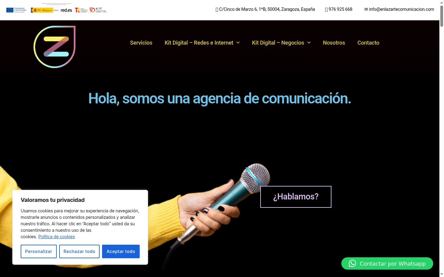Capture d'écran de la bannière de consentement affichée avant toute interaction