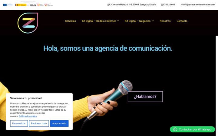 Screenshot of enlazartecomunicacion.com