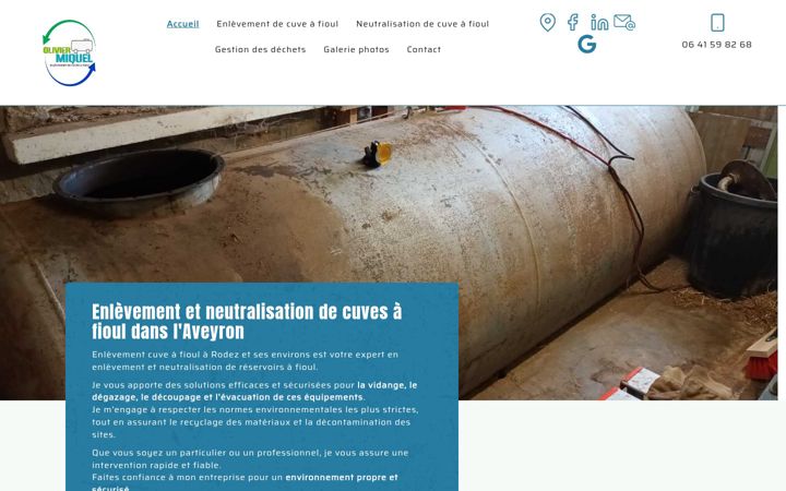 Screenshot of enlevementcuvefioul.fr