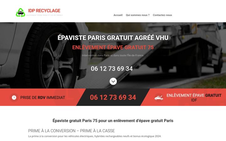 Screenshot of enlevementepavegratuit-idf.fr