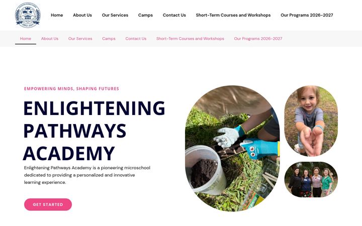 Screenshot stránky enlighteningpathwaysacademy.org