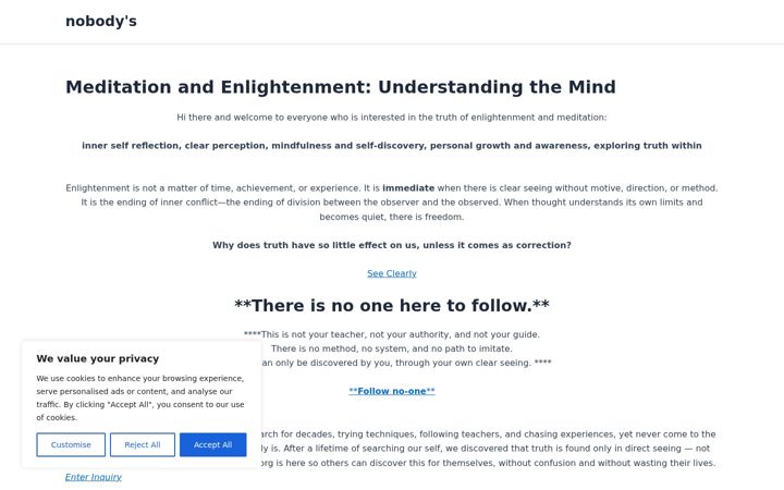 Screenshot stránky enlightenmenttruth.org