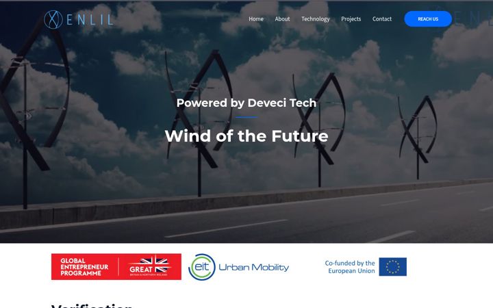 Screenshot of enlilwind.com