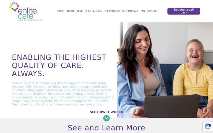 Screenshot of enlitecare.com