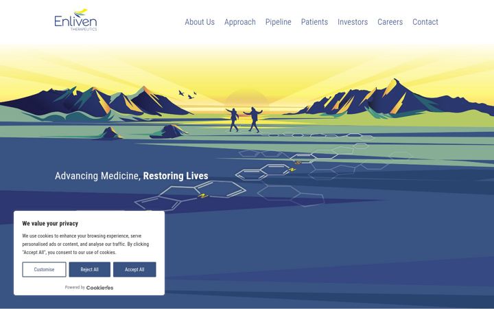 Screenshot of enliventherapeutics.com